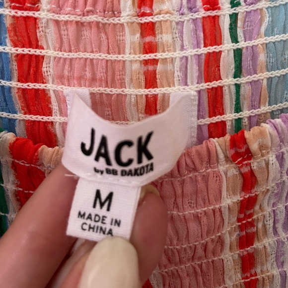 Jack by BB Dakota Rainbow Stripe Smocked Maxi Dress_NWOT - Picture 5 of 7